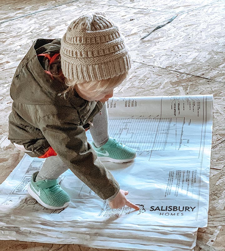 A Kid Pointing on the Salisbury Floor Plan
